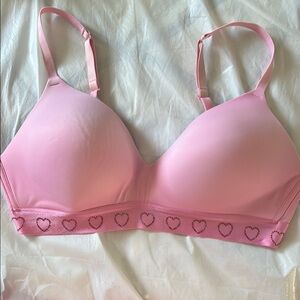 PINK Victoria's Secret Light Pink Heart Bra